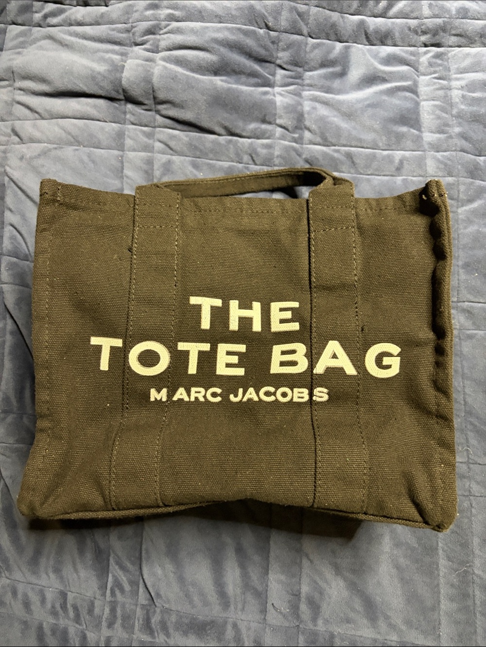 Marc Jacobs black Canvas Tote Bag with Cream Logo